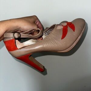 Anthro Miss Albright Specialty Colorblock Pumps